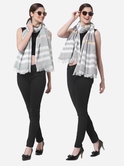 ARRABI - Multi Solid Handwoven Cotton Stoles (Pack of 2)