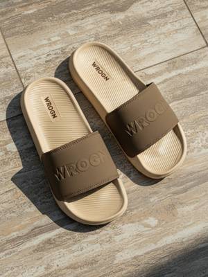 Buy WROGN Beige Duneform Sliders - Image 1