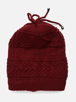 Twenty Dresses by Nykaa Fashion - Red Solid Winter Beanie