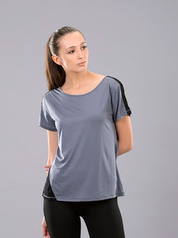 Kica - Running Top With Fast Drying Fabric -Grey