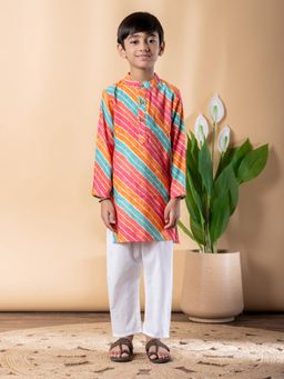 Readiprint - Straight Style Cotton Fabric Multi Kurta And Pyjama