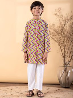 Readiprint - Straight Style Cotton Fabric Multi- Kurta And Pyjama