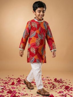 Readiprint - Straight Style Cotton Fabric Multi- Kurta And Pyjama