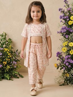 Readiprint - Straight Style Cotton Fabric Pink Color Top With Pant