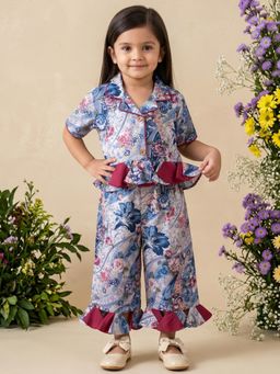 Readiprint - Straight Style Cotton Fabric Blue Color Co-ord Set
