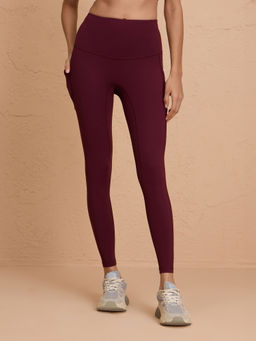 Nykd by Nykaa - Luxe Leggings in Cloud Soft & Squat Proof Fabric with Anti Slip Waist & Booty Sculpting NYK261 Fig