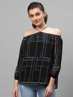 Globus - Black Printed Top
