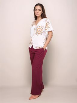 Zink London - Women's Floral Relaxed Fit Top