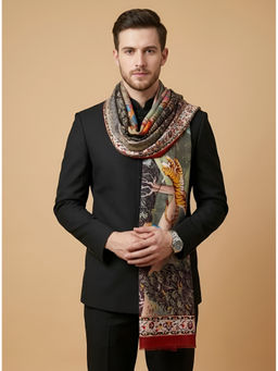 MUFFLY - Bamboo Silk Printed Men Stole