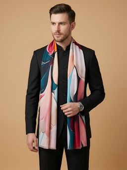 MUFFLY - Bamboo Silk Floral Printed Men Stole