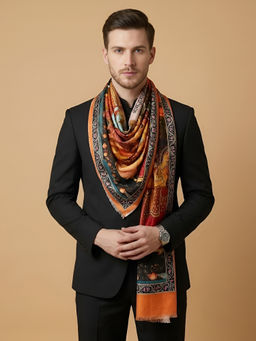 MUFFLY - Bamboo Silk Printed Men Stole