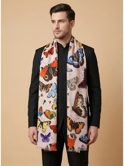 MUFFLY - Bamboo Silk Butterfly Printed Men Stole