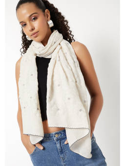 max - Women Floral Embroidered Scarf