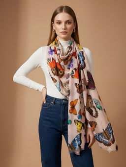 MUFFLY - Bamboo Silk Butterfly Printed Stole