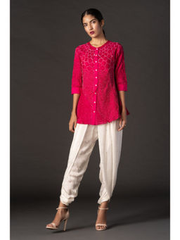 Twenty Nine - Pink Crushed Bandhani Kediya Shirt