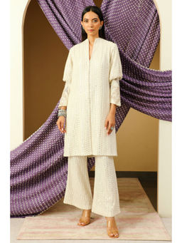 Twenty Nine - Mirrorwork Cherry Blossom Embroidered Shirt