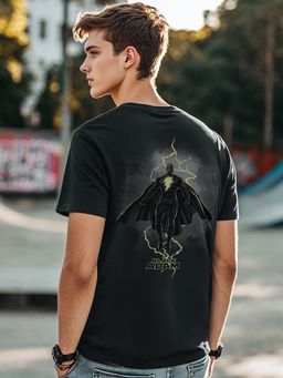 Bewakoof - Official DC Men's Black Adam Graphic Printed T-shirt