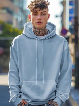 Bewakoof - Heavy Duty 1.0 Men's Blue Oversized Hoodies