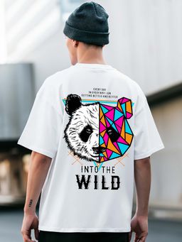 Bewakoof - Men's White Better & Better Graphic Printed Oversized T-shirt