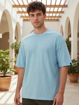 Bewakoof - Air 1.0 Men's Blue Oversized T-shirt
