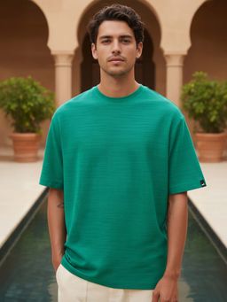 Bewakoof - Air 1.0 Men's Green Oversized T-shirt
