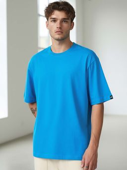Bewakoof - Men's Blue Oversized T-shirt