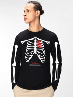 Bewakoof - Men Black Humanity Graphic Printed T-Shirt