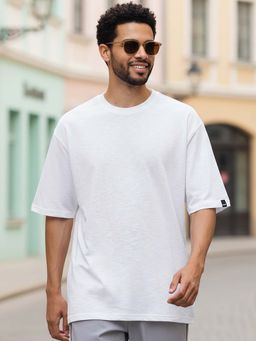Bewakoof - Air 1.0 Men's White Oversized T-shirt