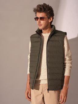 Selected - Selected Green Padded Puffer Gilet Jacket