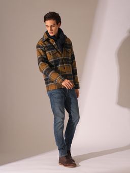 Selected - Selected Dark Brown Check Print Jacket