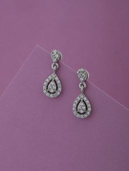 Carlton London - Teardrop Shaped Drop Earrings