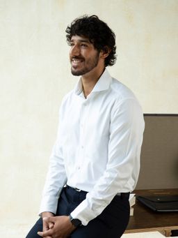 Andamen - White Full Sleeves Slim Fit Solid Shirt