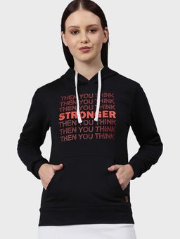 Campus Sutra - Black Printed Sweatshirt