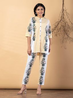 Readiprint - Women Yellow Cotton Blend Co-Ord Set