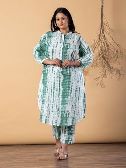 Readiprint - Women Green Cotton Blend Kurta with Pant