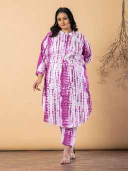 Readiprint - Women Magenta Cotton Blend Kurta with Pant