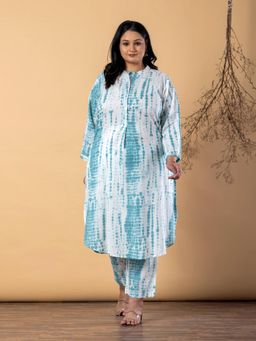 Readiprint - Women Blue Cotton Blend Kurta with Pant
