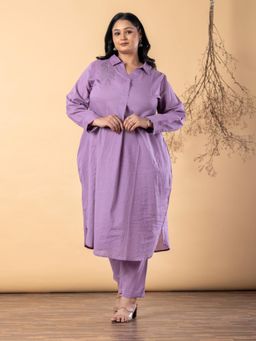 Readiprint - Women Mauve Pure Cotton Kurta with Pant