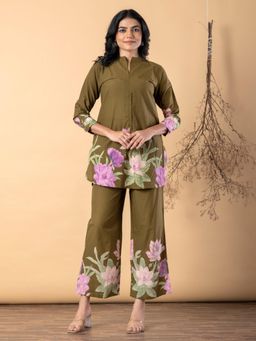 Readiprint - Women Green Pure Cotton Co-Ord Set