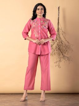 Readiprint - Women Pink Silk Co-Ord Set