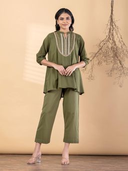 Readiprint - Women Green Pure Cotton Co-Ord Set