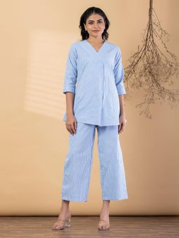 Readiprint - Women Blue Pure Cotton Co-Ord Set