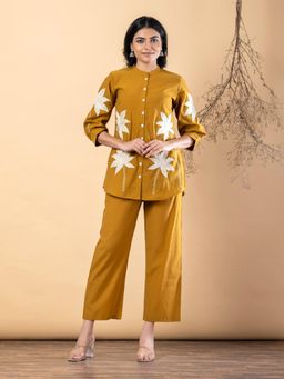 Readiprint - Women Mustard Silk Co-Ord Set