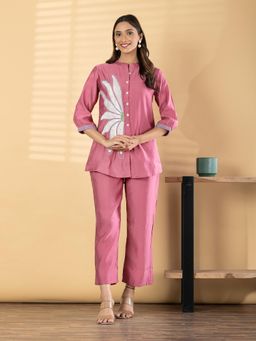 Readiprint - Women Pink Silk Co-Ord Set