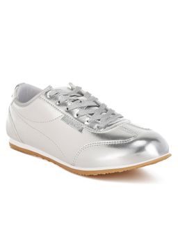 Rag & Co - Silver Metallic Pleather Sneakers