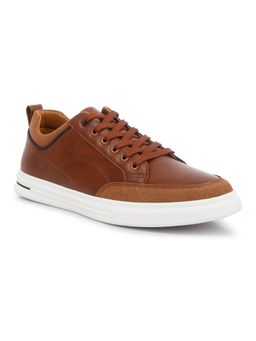 London Rag - Tan Micro Suede Panel Casual Sneakers