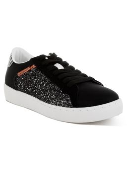 London Rag - Black Glitter Faux Leather Sneakers