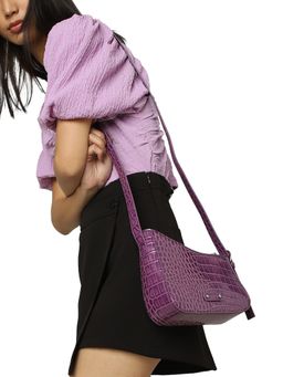 ONLY - Women Textured Purple Bag