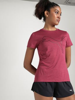 Puma - Train All Day Heather Logo Womens Training T-Shirt