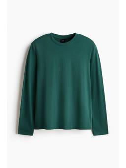 H&M - Men Green Regular Fit Jersey T-Shirt